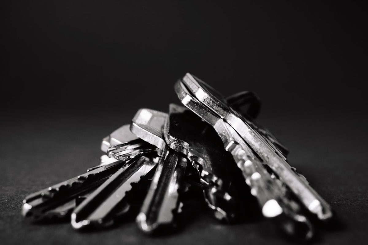 Black and white photo of keys symbolic of the conveyancing process after final orders in property settlement