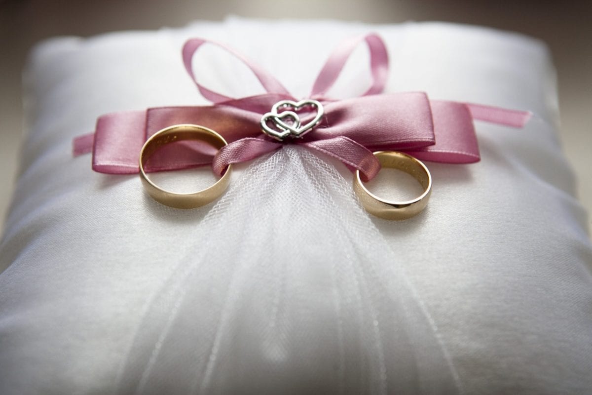 Gay marriage and divorce rings symbol